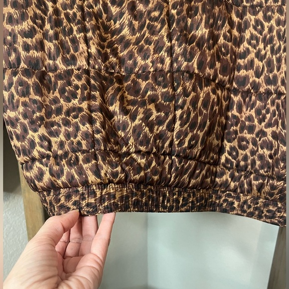 Animal Print Satin Bomber Jacket SzM - Picture 7 of 10